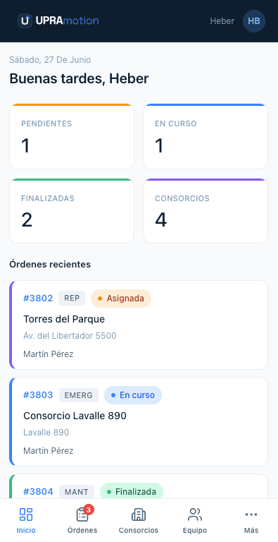 UPRAmotion app móvil